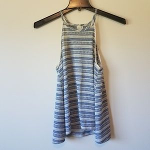 Anthro Paper Crane Knitted Tank w Lace Detail S D